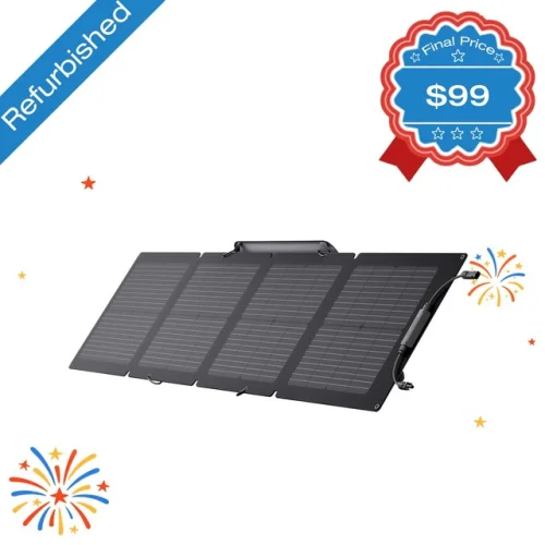 EcoFlow 110W Portable Solar Panel Foldable with Carry Case Certified Refurbished