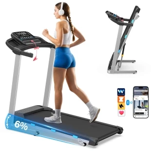 TM015-Foldable Incline Treadmill With Side Rails 350 lbs Capacity