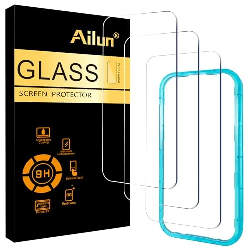 3 Pack Ailun Screen Protectors for iPhone 17 Pro [6.3 inch] with Installation Frame