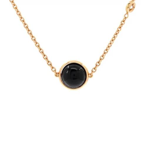 Piaget Possession Pendant Necklace 18K Rose Gold with Onyx and Diamond