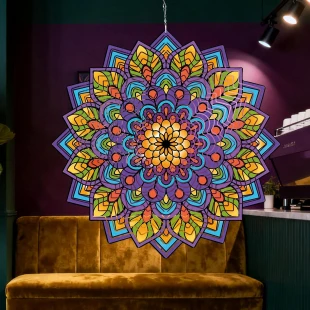 Hanging Wind Spinner Mandala- 12In