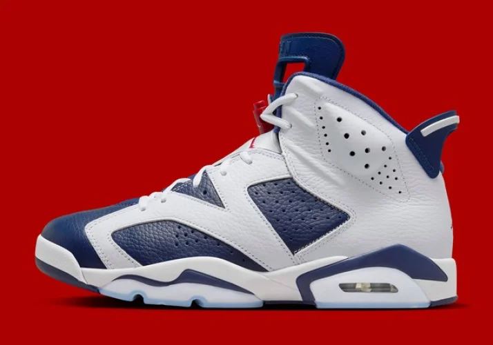 Nike Air Jordan 6 Retro [2024] Olympic White Midnight Navy Red Men's CT8529-164
