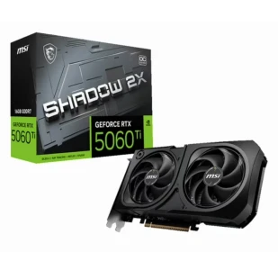 MSI SHADOW GeForce RTX 5060 Ti 16GB GDDR7 PCI Express 5.0 Graphics Card RTX 5060 Ti 16G SHADOW 2X OC PLUS