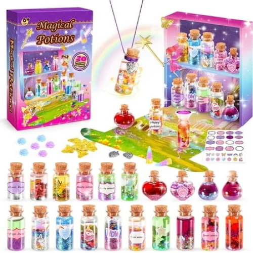 20-Bottle Magic Potion Kit for Kids - Craft Kits & Toys for Girls Ages 6-12 - Birthday & Halloween Gifts