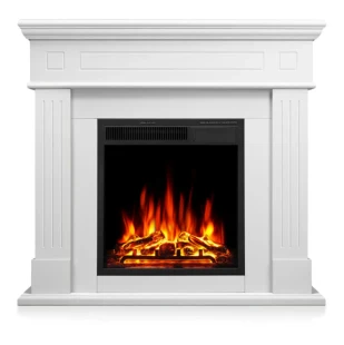 44-inch Corner Electric Fireplace with Mantel Shelf Kit