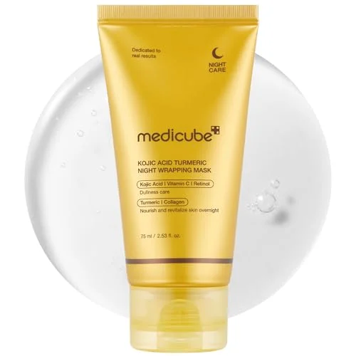 Medicube Kojic Acid Turmeric Overnight Wrapping Peel Off Mask - Korean Skincare, 2.53 fl. oz.