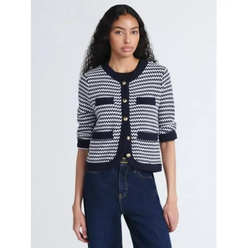 Free Assembly Women's Textured Cardigan Sweater with Welt Pockets, Lightweight, Sizes XS-4X