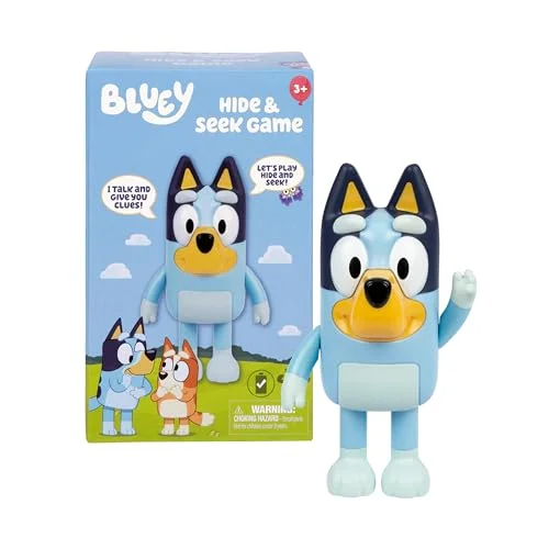 Bluey Game Hide and Seek Electronic Figure, Articulated, Musical Kids Figurines for Ages 3+