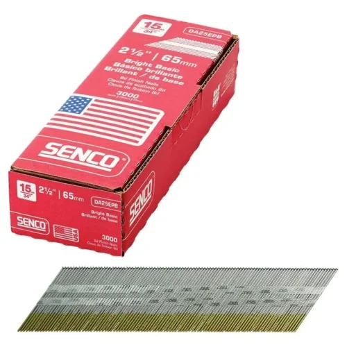 SENCO DA25EPB 15-GA Angled Finish Nails - Bright Finish (3000/BX) - New