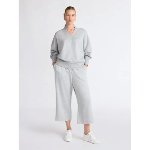 Scoop Women's Scubaknit V-Neck Sweatshirt, Sizes XS-4X