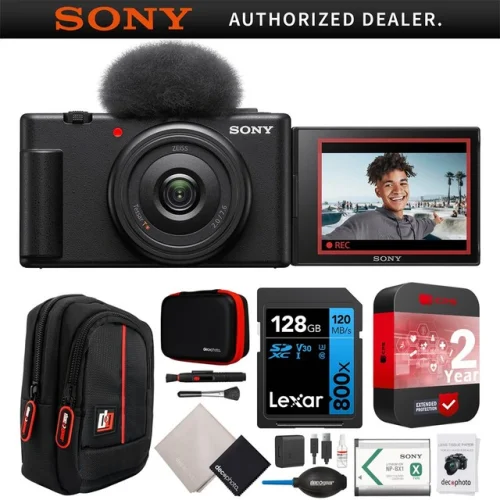 Sony ZV-1F Vlog Camera 4K Video Content Creator+Warranty Kit Bundle