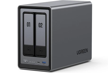 UGREEN NASync DXP2800 2-Bay Desktop NAS, Intel N100 Quad-core CPU, 8GB DDR5 RAM