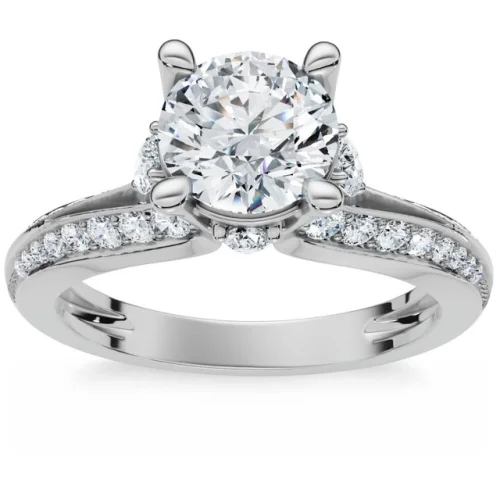 1.40Ct Diamond Engagement Ring 14k Gold Lab Grown F/VS - Free Shipping Available