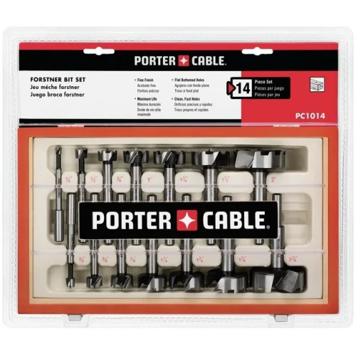14-Piece Porter-Cable PC1014 Forstner Drill Bit Set with Open Tooth Design - New
