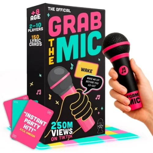 Grab the Mic 2025 Edition Family Karaoke Board Game for Fun Singing Challenges