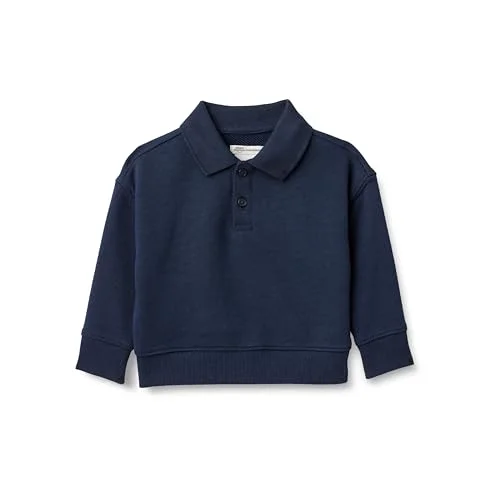 Amazon Essentials x Sofia Grainge Toddler Boys' French Terry Polo Sweatshirt, Navy, 3T