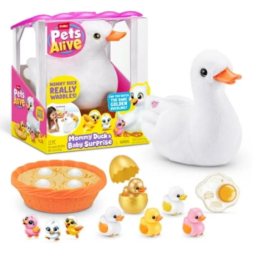 Pets Alive Mommy Duck & Baby Surprise Hatching Interactive Girls Toy by ZURU