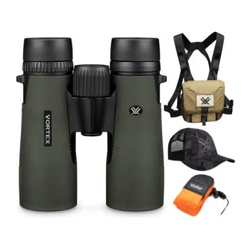 Vortex 10x42 Diamondback HD Roof Prism Binoculars w/Floating Strap & Vortex Hat