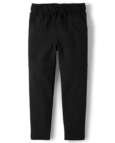 The Children's Place Boys Soft Tech Pull On Jogger Pants, Onyx, Medium