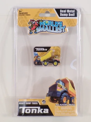 World's Smallest Mini TONKA Mighty Dump Truck Miniature Micro Toy Metal Dump 10z