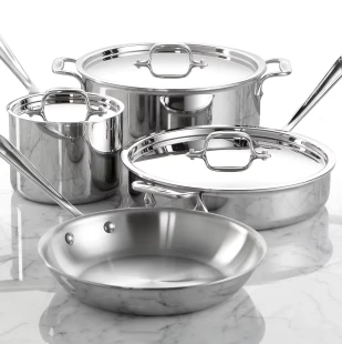 All-Clad D3 Stainless Steel Cookware Set, Exclusively at Macy's, 7 Piece