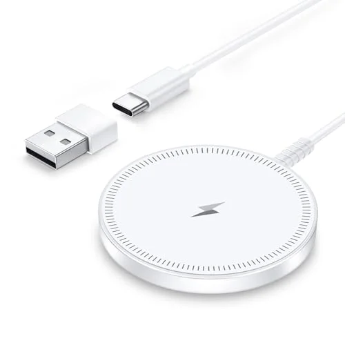 Magnetic Wireless Magsafe Charger iPhone Charging Pad for iPhone 17/16/15/14/13/12 & AirPods Pro