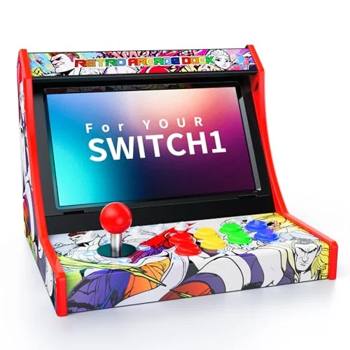 APTGAME Mini Arcade Cabinet for Nintendo Switch 1 & OLED, Retro Arcade Gaming Stand Compatible with Street Fighter