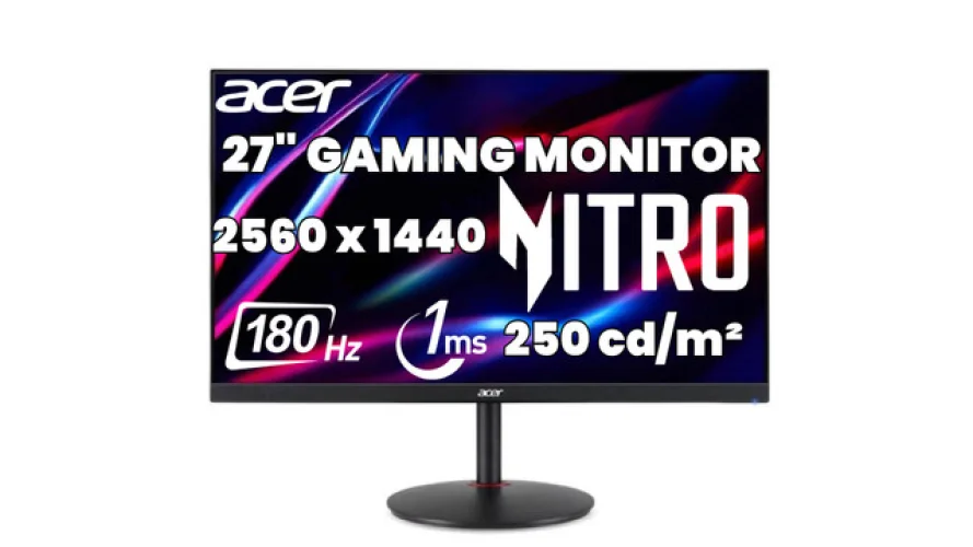 Acer Nitro 27" Gaming Monitor 180Hz 2560x1440 16:9 250Nit XV271U M3 Refurbished