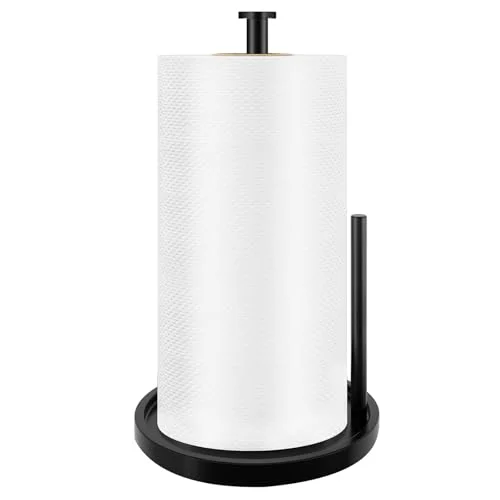 Stainless Steel Freestanding Paper Towel Holder for Kitchen Countertop with Weighted Base