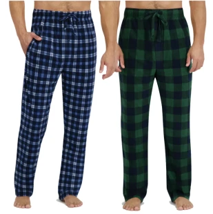 Hanes Men's Cozy Microfleece Pajama Sleep Pants, 2-Pack, Sizes S-2XL