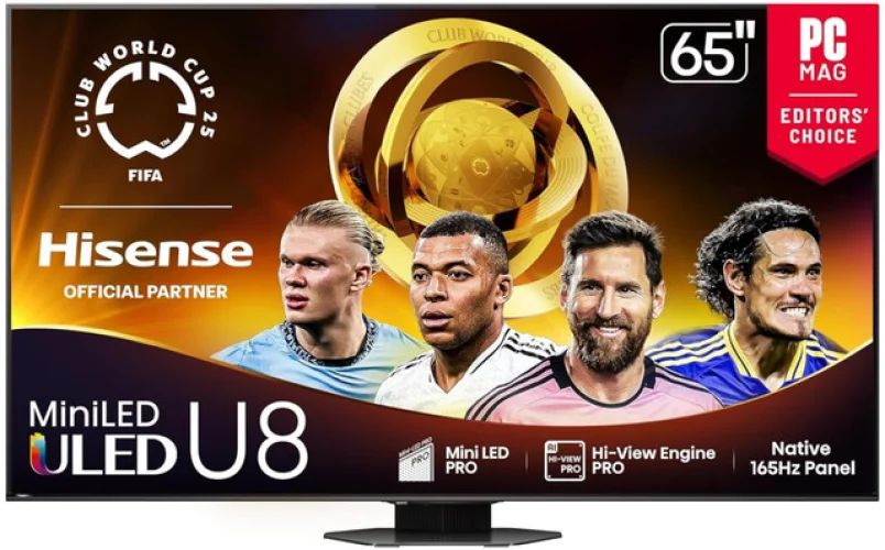Hisense 65 inch Class 165Hz U8 MiniLED ULED 4K Smart Google TV