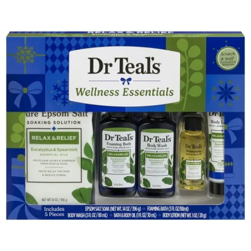 Dr. Teal's Relax & Relief Bath & Body Gift Set with Eucalyptus, 5 Piece