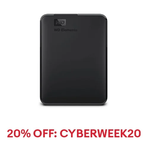 Recertified Western Digital 2TB WD Elements SE - RWDBEPK0020BBK-WESN