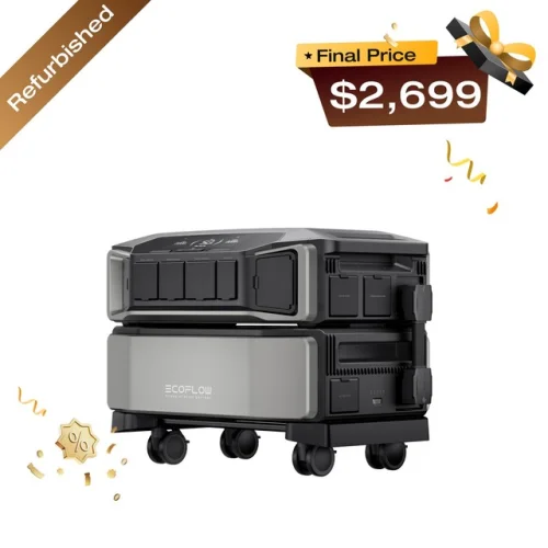 Certified Refurbished EcoFlow DELTA Pro Ultra 6kWh Power Station with LiFePO4 Battery