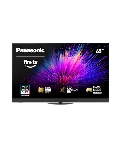 PANASONIC Z95 Series (2025 Model) 65-inch OLED 4K Ultra HD Smart Fire TV, HDR10+ Adaptive, Dolby Vision IQ, 360 Soundscape Pro, 144Hz Refresh Rate and Hands-Free Alexa - 65Z95BP