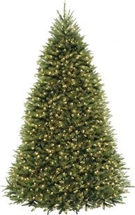 National Tree Company 9 ft Pre-Lit Dunhill Fir Artificial Christmas Tree