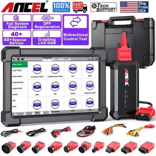 ANCEL X7HD Heavy Duty Truck Diagnostic Scanner DPF Regen Tool OBD2 Code Reader