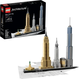 LEGO Architecture New York City Model Kit - Bedroom or Office Decor for Kids & Adults, Ages 12+