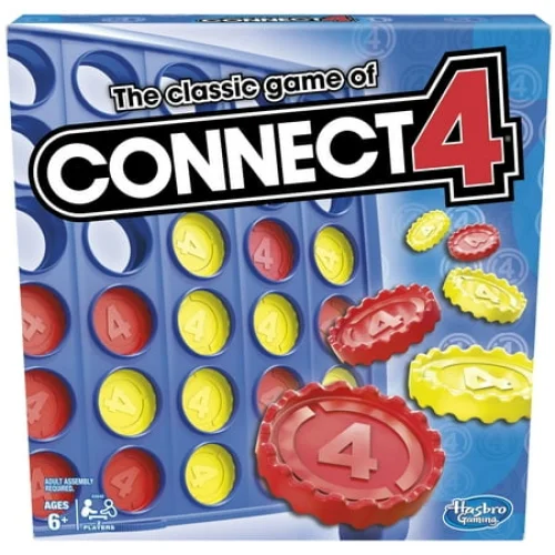 Connect 4 Classic Grid Game, 4 in a Row Game for Kids, 2 Player Strategy, Holiday Gifts for Kids, Ages 6 and up
