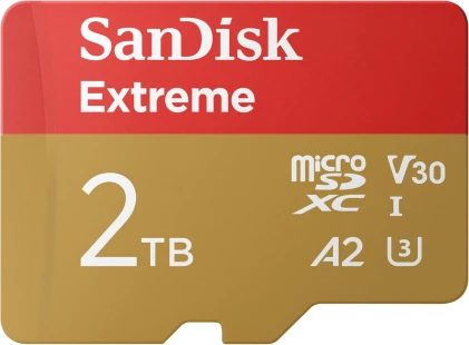 SanDisk 2TB Extreme microSDXC UHS-I Memory Card with Adapter