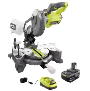 18V ONE+ Cordless 7-1/4 in. Compound Miter Saw with 4.0 Ah Lithium-Ion Battery and 18V Charger