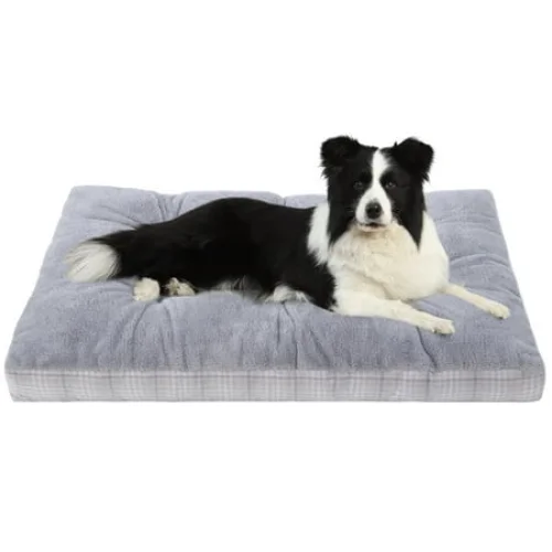 KSIIA 35in Washable Dog Bed for Large Dogs with Anti-Slip Bottom & Durable Zipper, Pet Pad