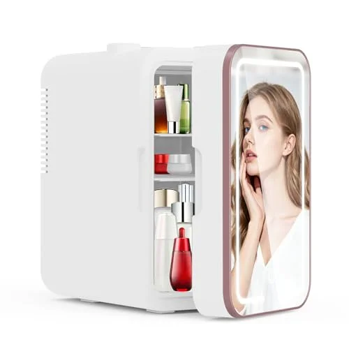 YLFU 6L Mini Fridge for Bedroom, Dorm, and Office - Cooler & Warmer for Skincare, Makeup, and Cosmetics