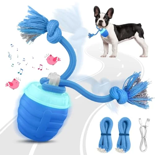 HVUATQ Interactive Dog Toys - 2025 Upgraded Motion Activated Balls for Medium/Large Dogs, Automatic Moving Dogs Toy Wicked Ball for Boredom, Interactive Dog Ball to Keep Them Busy(Blue)