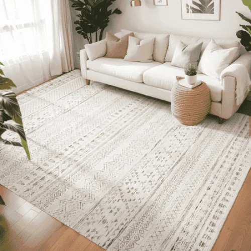 VUNATE 5x7 Washable Area Rug - Soft, Non-Slip Boho Carpet for Living Room, Bedroom, or Dining Room