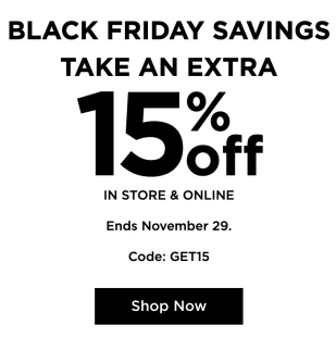 Kohl's Black Friday Savings: Up to 50% off + Extra 15% Off Online & In-Store