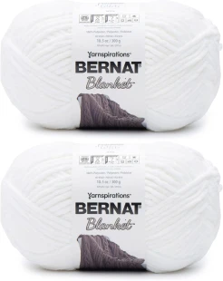 Bernat Blanket White Yarn - 2 Pack of 10.5oz/300g