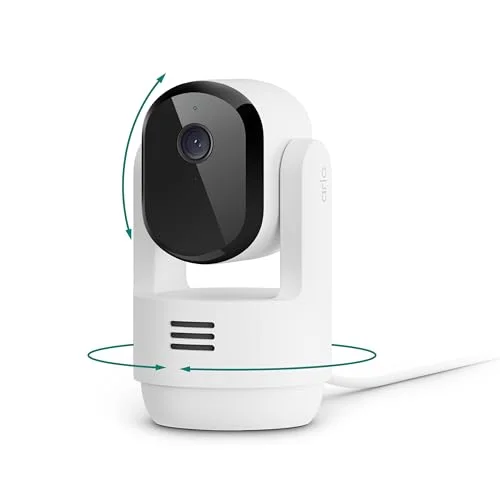 Arlo Essential Indoor Pan Tilt Security Camera 2K (2025 Release) - 1 Cam, White