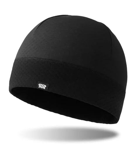 THINDUST Winter Thermal Skull Cap - Warm Breathable Running Cycling Skiing Outdoor Helmet Liner Beanie Black