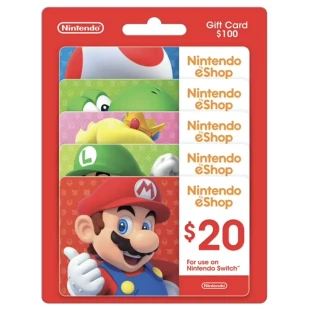 Nintendo $100 Email Delivery Gift Card Multi-Pack, 5 x $20